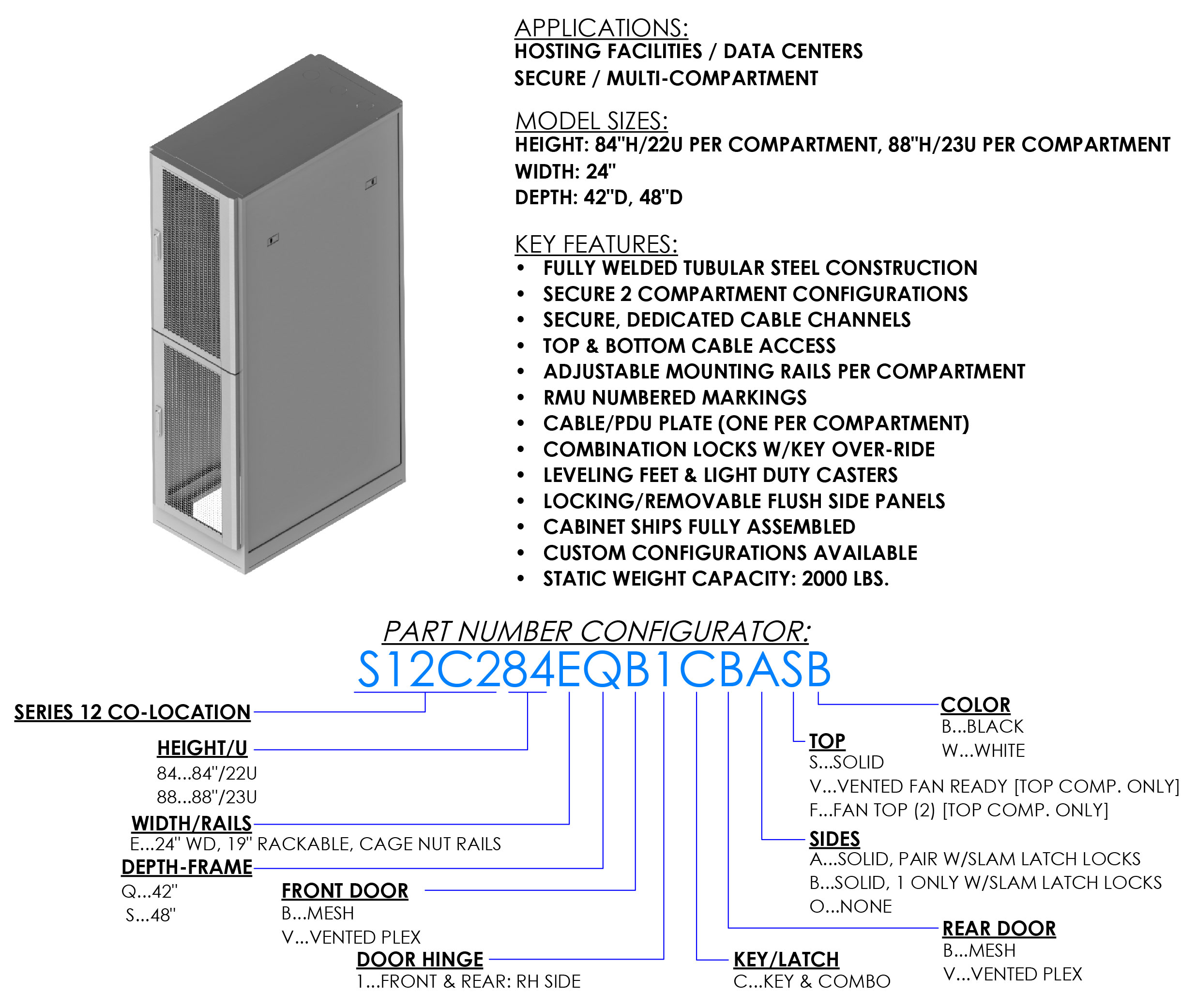 Series 12C Co-Location Cabinet System