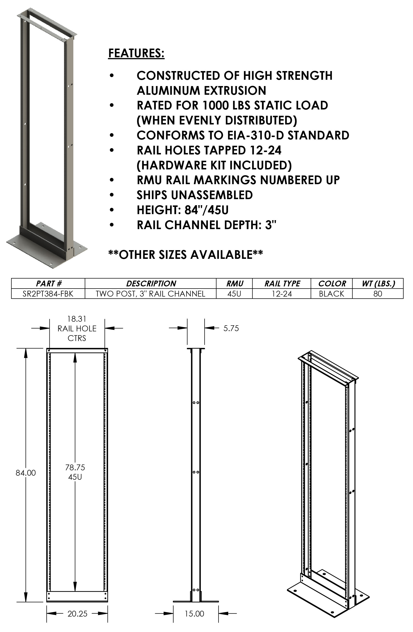 Two Post Relay Rack